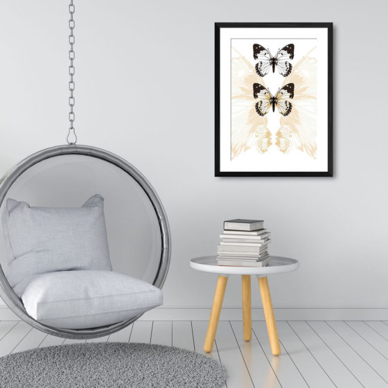 Abstract Background Triple Butterfly Print - Image 3