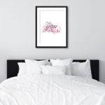 Be You Tiful Watercolour Pink Lovehearts Print - Image 6