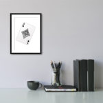 Black Ace Of Diamonds Print - Image 2