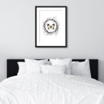 Butterfly Centered In Branch Wreath Print - Image 6