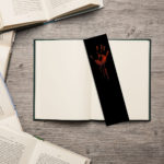 Dripping Red Bloody Hand Print Bookmark - Image 2