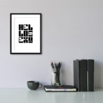 Hello Sexy Typography Black And White Print - Image 2