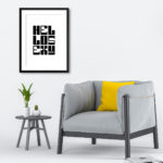 Hello Sexy Typography Black And White Print - Image 4