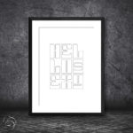 Hello Sexy Typography Outline Print
