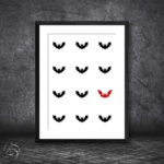 Odd Black Bats Print