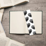 Watercolour Black Love Hearts Edged Bookmark - Image 2